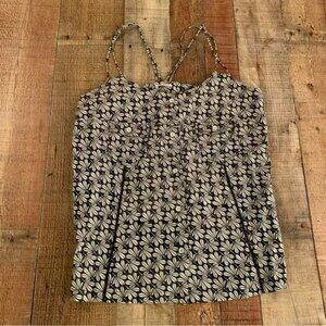 CAT caterpillar women’s cami camisole black and white floral tank